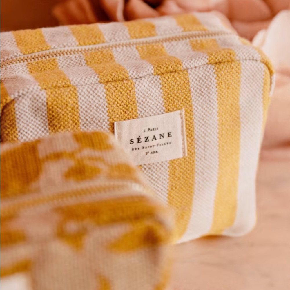 Sézane Striped Yellow and White Bag - Picture 4 of 7